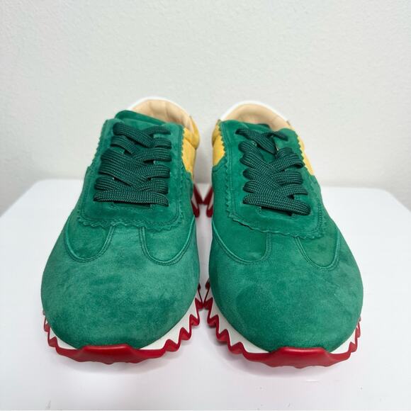 NEW Christian Louboutin Loubishark Sneakers Size 45.5 / US 12.5 Green Yellow Red main image 7